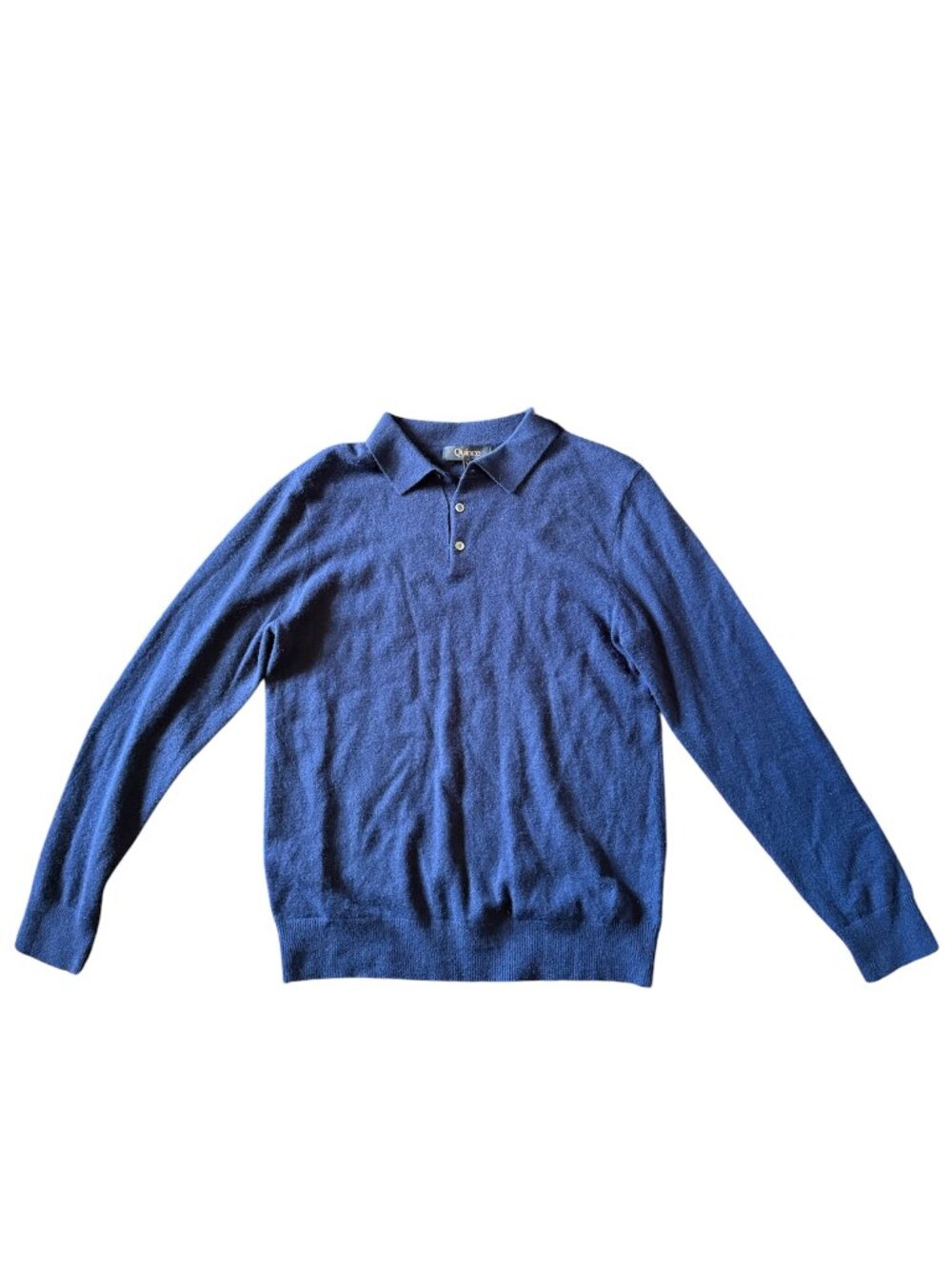 Quince Mongolian cashmere polo sweater navy large